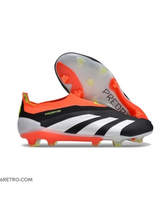 Adidas Predator Elite Laceless Firm Ground Solar Energy - Core Black White Solar Red Football Boots