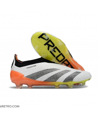 Adidas Predator Elite Laceless Firm Ground White Black Orange Football Boots