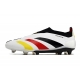 Adidas Predator Elite Laceless Firm Ground White Black Red Yellow Football Boots