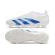 Adidas Predator Elite Laceless Firm Ground White Blue Football Boots