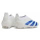 Adidas Predator Elite Laceless Firm Ground White Blue Football Boots