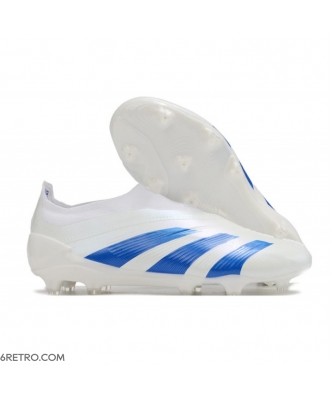 Adidas Predator Elite Laceless Firm Ground White Blue Football Boots