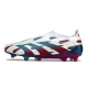 Adidas Predator Elite Laceless Firm Ground White Red Cyan Football Boots
