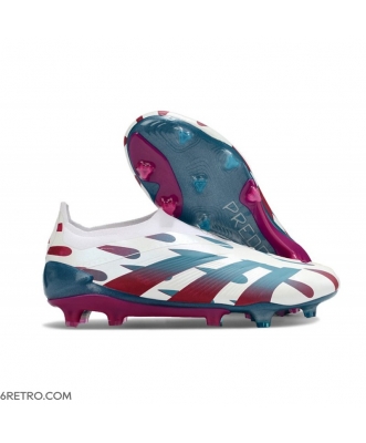 Adidas Predator Elite Laceless Firm Ground White Red Cyan Football Boots