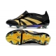 Adidas Predator Elite Tongue Firm Ground Black - Gold Sole Football Boots