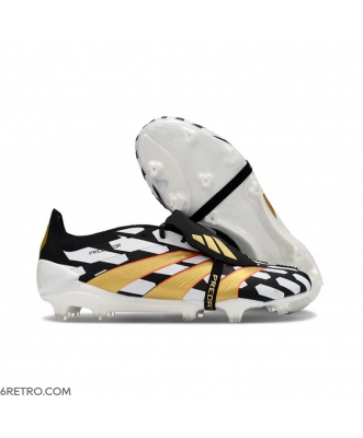 Adidas Predator Elite Tongue Firm Ground Black White Gold Football Boots
