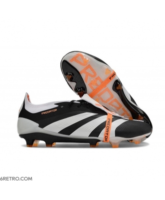 Adidas Predator Elite Tongue Firm Ground Black White Orange Football Boots