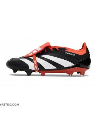 Adidas Predator Elite Tongue Firm Ground Core Black White Solar Red Football Boots