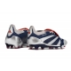Adidas Predator Elite Tongue Firm Ground Silver Blue Football Boots