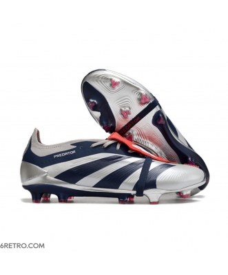 Adidas Predator Elite Tongue Firm Ground Silver Blue Football Boots