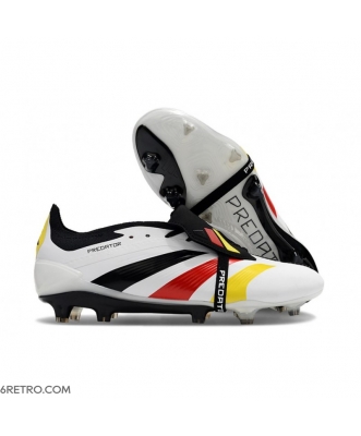 Adidas Predator Elite Tongue Firm Ground White Black Red Yellow Football Boots