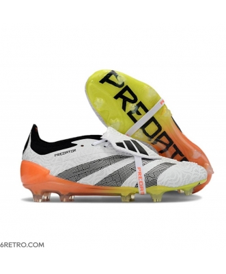 Adidas Predator Elite Tongue Firm Ground White Black Volt Football Boots