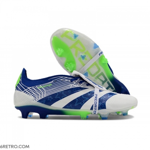 Adidas Predator Elite Tongue Firm Ground White Blue Green Football Boots Adidas Predator Elite Tongue Firm Ground White Blue Green Football Boots