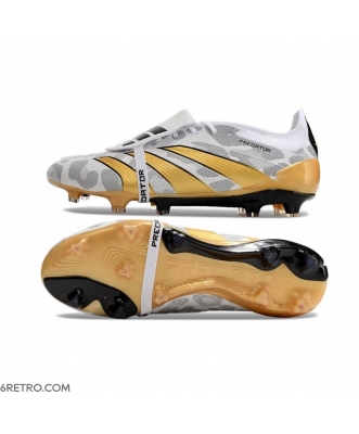 Adidas Predator Elite Tongue Firm Ground White Core Black Gold Met Football Boots