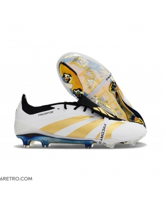 Adidas Predator Elite Tongue Firm Ground White Gold Football Boots