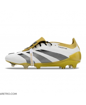 Adidas Predator Elite Tongue Firm Ground White Gold Silver Football Boots
