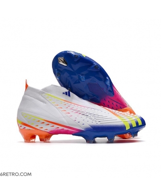 Adidas Predator FIFA World Cup Qatar 2022 Edge+ Firm Ground White SolarYellow Power Blue Football Boots
