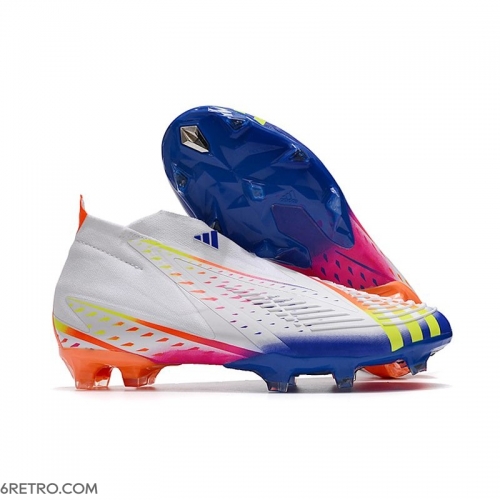 Adidas Predator FIFA World Cup Qatar 2022 Edge+ Firm Ground White SolarYellow Power Blue Football Boots Adidas Predator FIFA World Cup Qatar 2022 Edge+ Firm Ground White SolarYellow Power Blue Football Boots