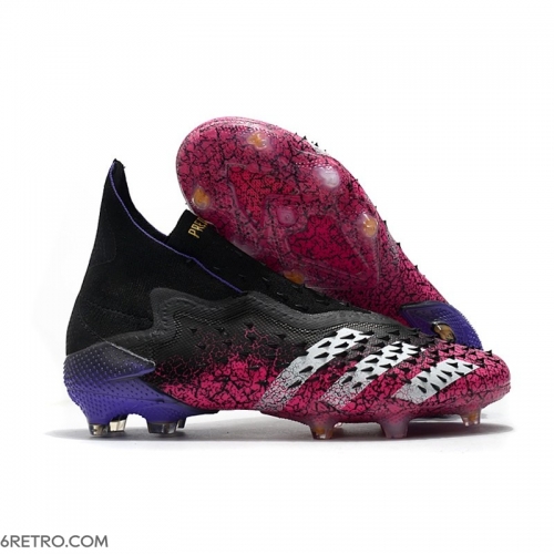 Adidas Predator Freak + Firm Ground Firm Ground Core Black White Shock Pink Football Boots Adidas Predator Freak + Firm Ground Firm Ground Core Black White Shock Pink Football Boots