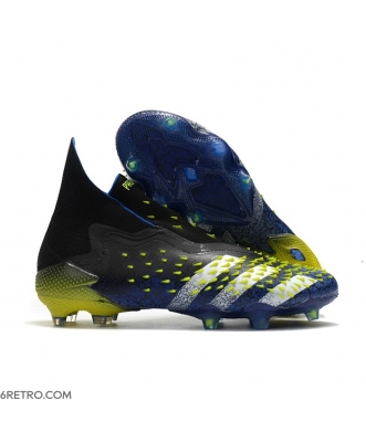 Adidas Predator Freak + Firm Ground Firm Ground Core Black White Solar Yellow Football Boots