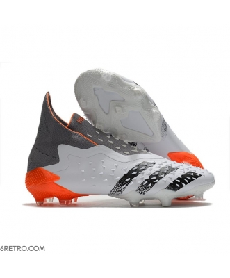 Adidas Predator Freak + Firm Ground Firm Ground WhiteSpark - White Iron Metal Solar Red Football Boots