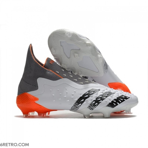 Adidas Predator Freak + Firm Ground Firm Ground WhiteSpark - White Iron Metal Solar Red Football Boots Adidas Predator Freak + Firm Ground Firm Ground WhiteSpark - White Iron Metal Solar Red Football Boots