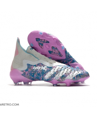Adidas Predator Freak + Firm Ground WhiteSpark - White Iron Metal Solar Red Football Boots