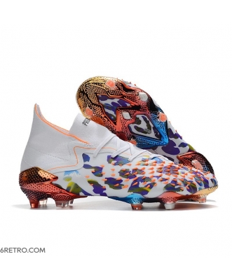 Adidas Predator Freak + Vegan Firm Ground Paul Pogba X Stella McCartney - White/Core Black/Signal Orange Limited Edition Football Boots