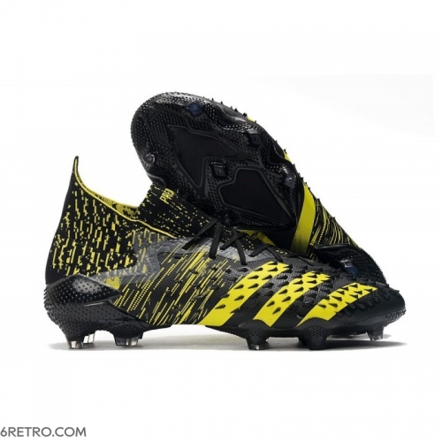 Adidas Predator Freak.1 Firm Ground Black Yellow Football Boots Adidas Predator Freak.1 Firm Ground Black Yellow Football Boots