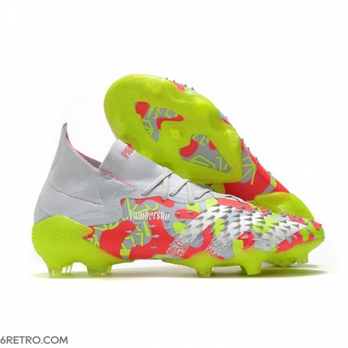 Adidas Predator Freak.1 Firm Ground White Orange Volt Football Boots Adidas Predator Freak.1 Firm Ground White Orange Volt Football Boots