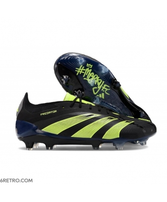 Adidas Predator Low Elite Firm Ground Black Green Football Boots