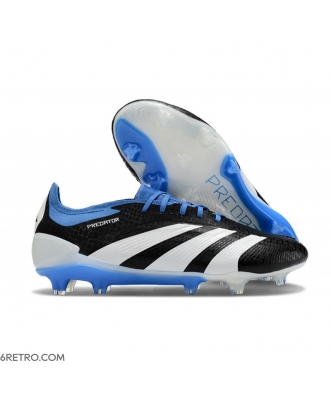 Adidas Predator Low Elite Firm Ground Black White Blue Football Boots