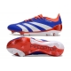 Adidas Predator Low Elite Firm Ground Blue White Red Football Boots