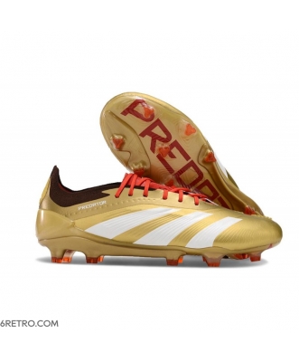 Adidas Predator Low Elite Firm Ground Gold White Red Football Boots