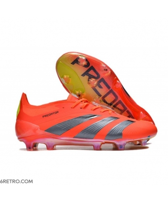 Adidas Predator Low Elite Firm Ground Predstrike - Solar Red Core Black Solar Yellow Football Boots