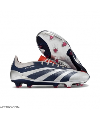 Adidas Predator Low Elite Firm Ground Silver Black Red Football Boots