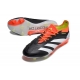 Adidas Predator Low Elite Firm Ground Solar Energy - Core Black White Orange Football Boots