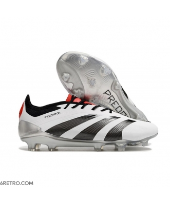 Adidas Predator Low Elite Firm Ground White Black Football Boots