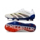 Adidas Predator Low Elite Firm Ground White Grey Blue Red Football Boots