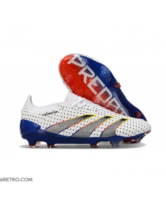 Adidas Predator Low Elite Firm Ground White Grey Blue Red Football Boots