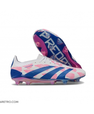 Adidas Predator Low Elite Firm Ground White Pink Blue Football Boots
