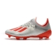 Adidas X 19.1 Firm Ground - Silver Metallic/Hi Res-Red/White Football Boots