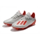 Adidas X 19.1 Firm Ground - Silver Metallic/Hi Res-Red/White Football Boots