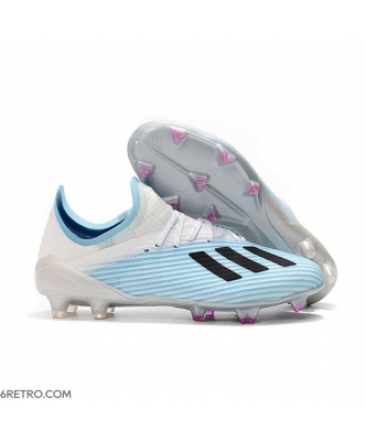 Adidas X 19.1 Firm Ground - White Blue Black Football Boots