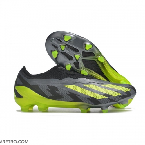 Adidas X Crazyfast .1 Laceless Firm Ground Core Black Team Solar Yellow 2 Grey Five Football Boots Adidas X Crazyfast .1 Laceless Firm Ground Core Black Team Solar Yellow 2 Grey Five Football Boots