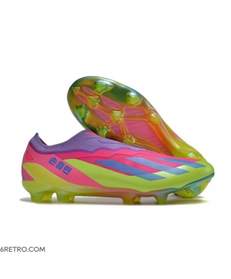 Adidas X Crazyfast .1 Laceless Firm Ground Korean Nights Son - Lucid Lemon Royal Blue Pink Football Boots