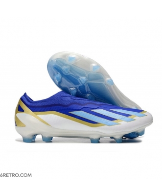 Adidas X Crazyfast .1 Laceless Firm Ground Messi League Lucid Blue Blue Burst White Football Boots