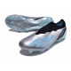 Adidas X Crazyfast .1 Laceless Firm Ground Silver Met Bliss Blue Core Black Football Boots Adidas X Crazyfast .1 Laceless Firm Ground Silver Met Bliss Blue Core Black Football Boots