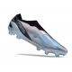 Adidas X Crazyfast .1 Laceless Firm Ground Silver Met Bliss Blue Core Black Football Boots Adidas X Crazyfast .1 Laceless Firm Ground Silver Met Bliss Blue Core Black Football Boots