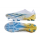 Adidas X Crazyfast .1 Laceless Firm Ground White Blue Gold Football Boots